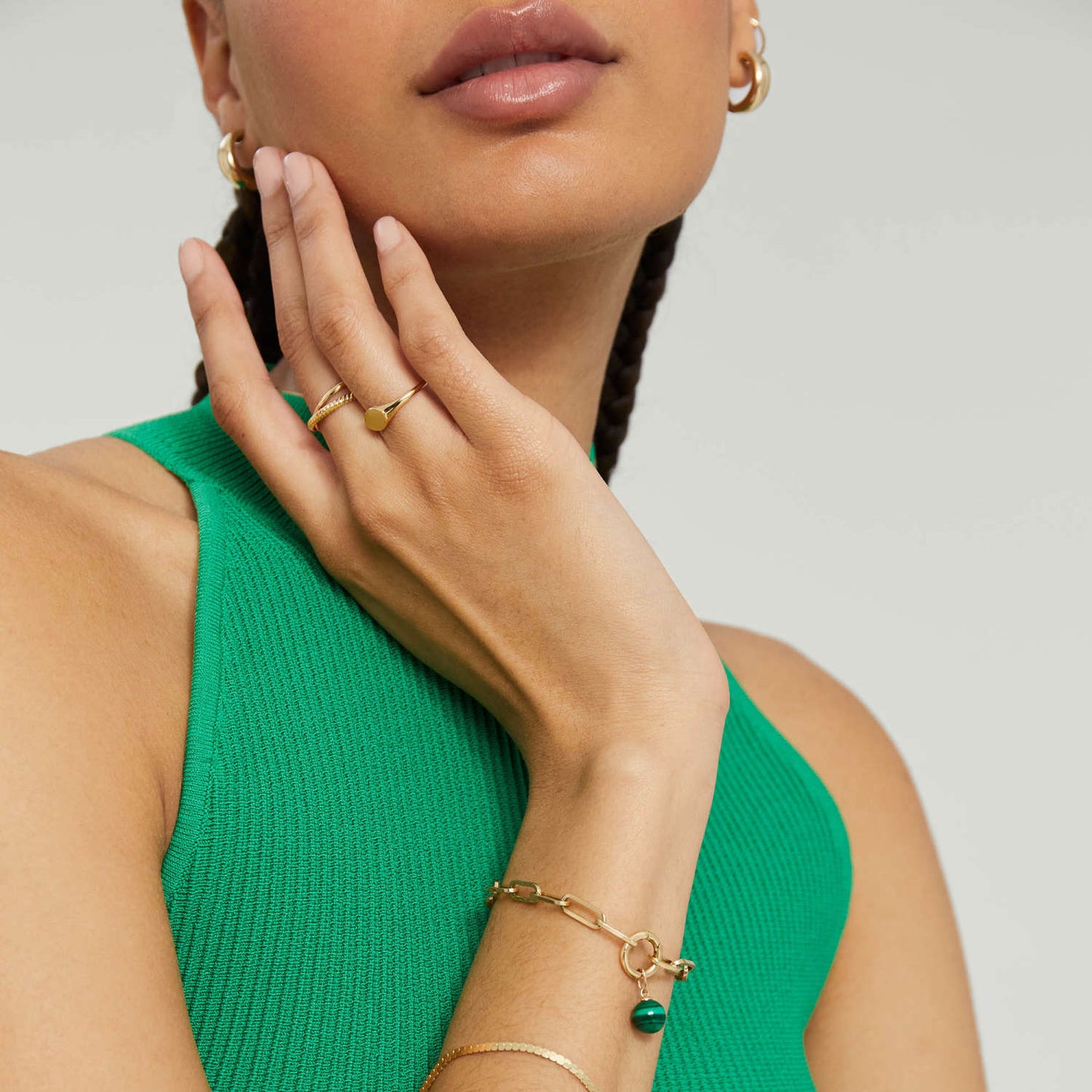 ANDALL - Paperclip Chain Charm Bracelet