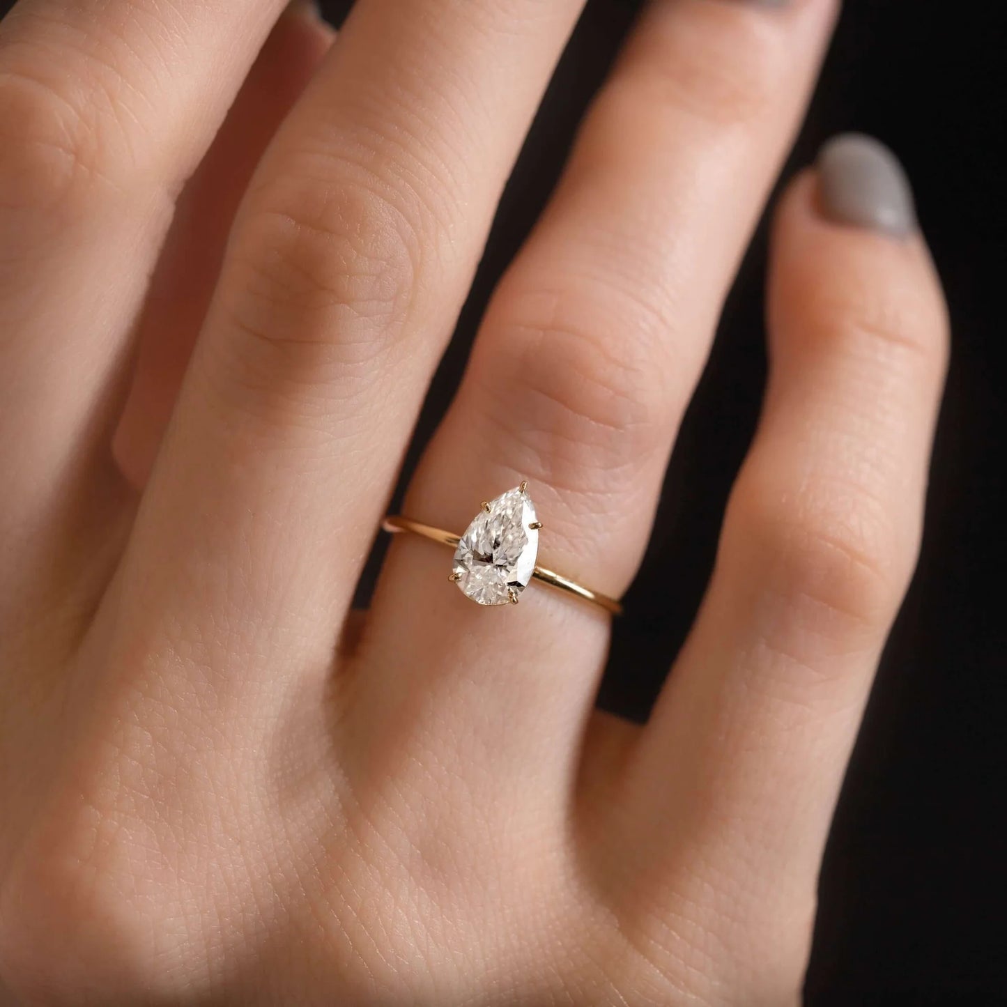 Bloom Ring (Pear Cut)
