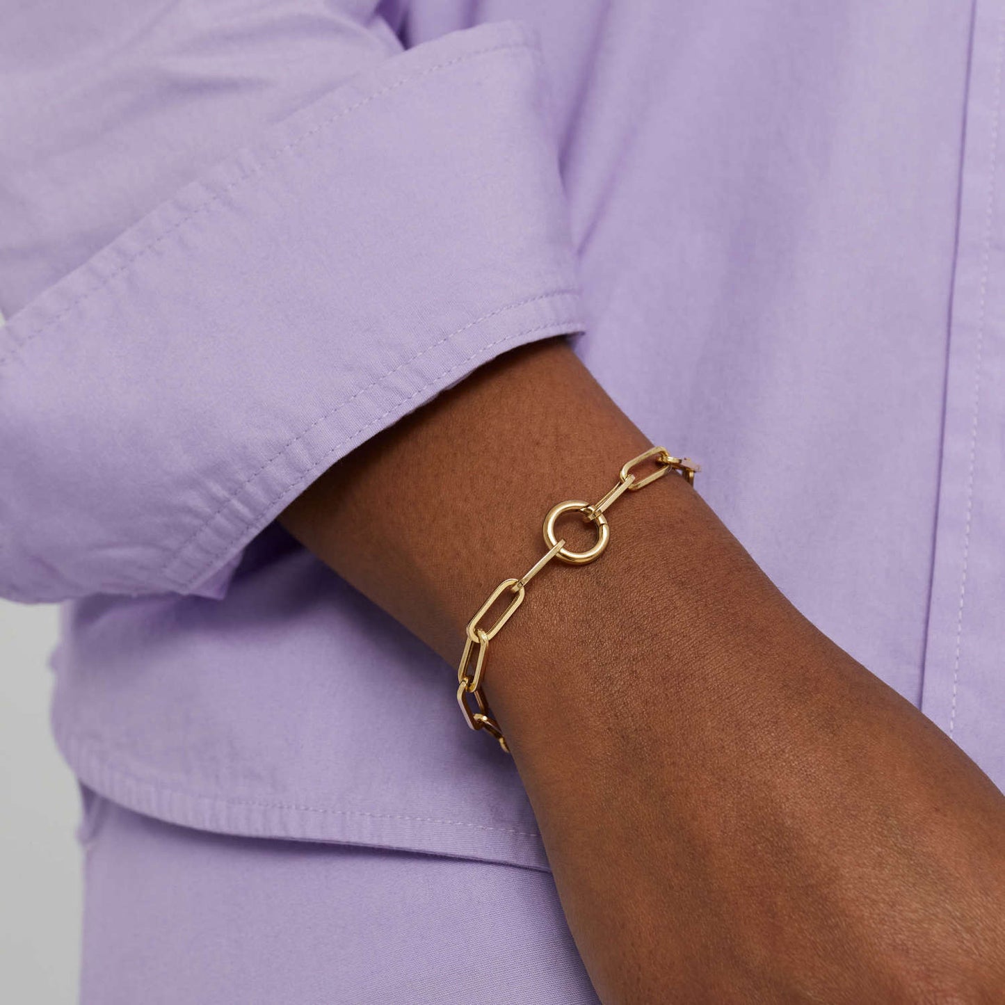 ANDALL - Paperclip Chain Charm Bracelet