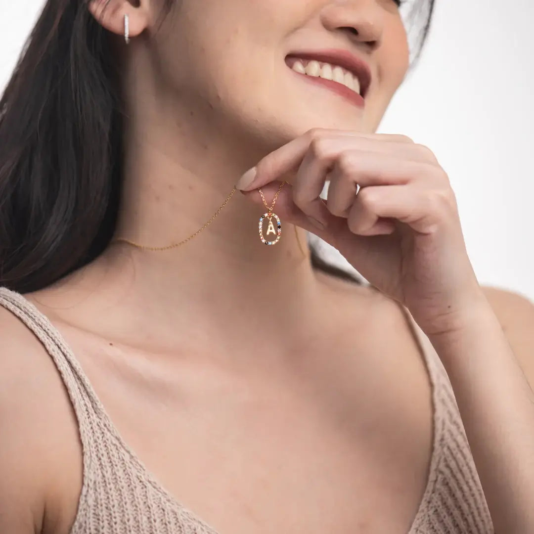 Alphabet Letter Necklace (Sterling Silver)