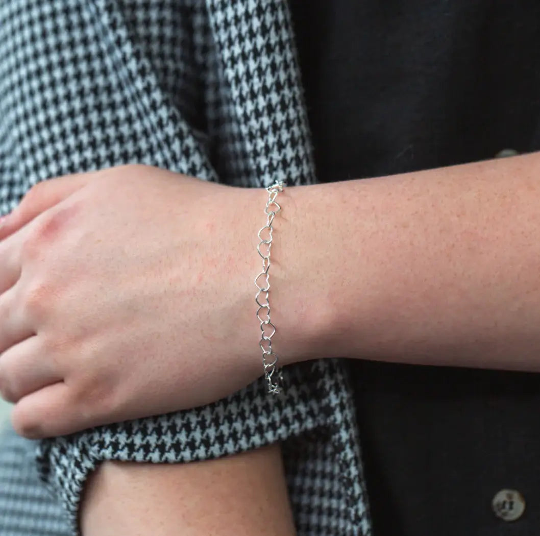 Cassandra Heart Link Chain Bracelet