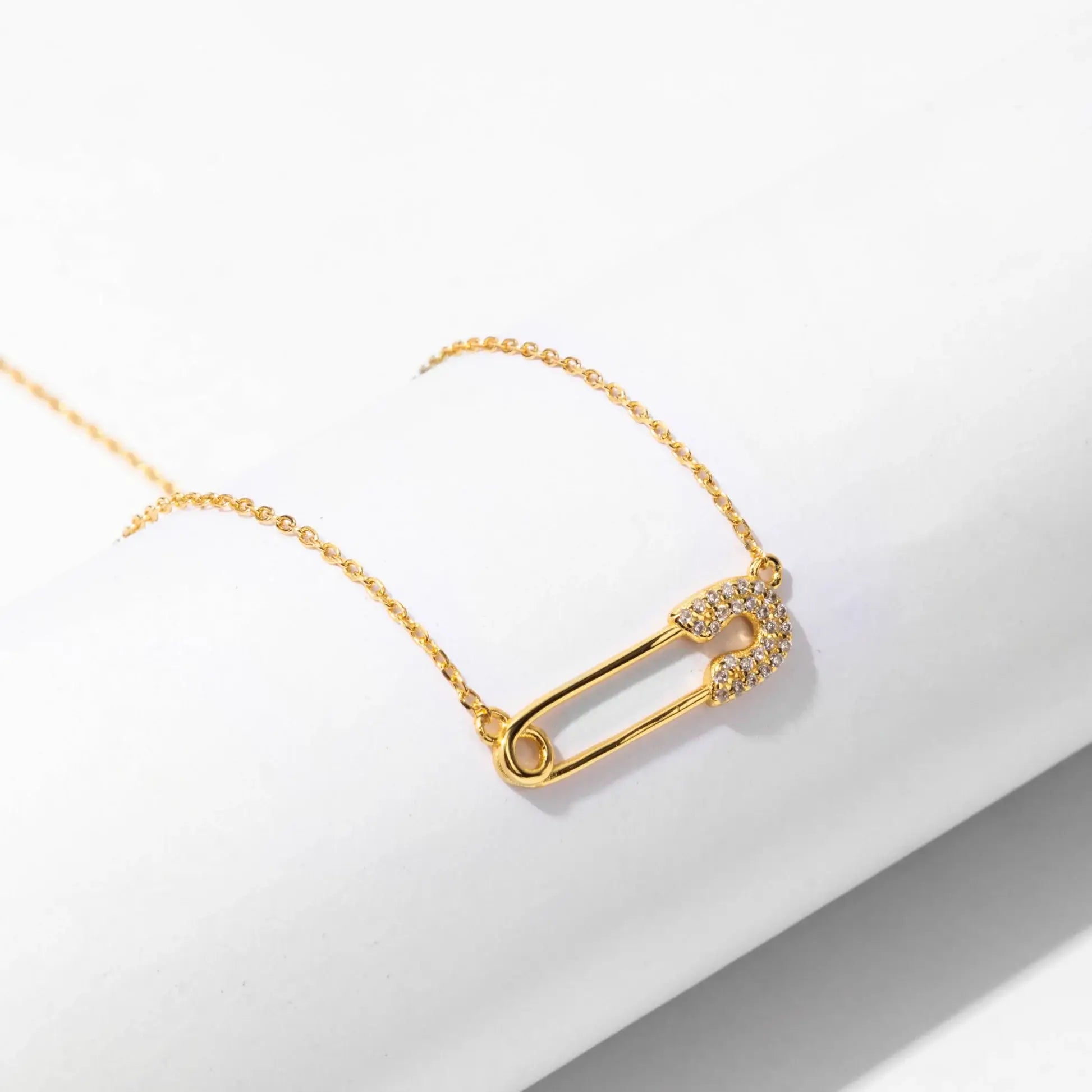 Della Safety Pin Necklace