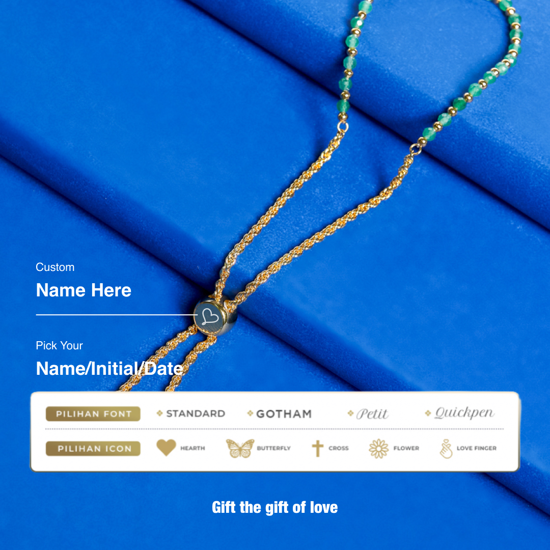 Aura Energy Custom Crystal Gemstone Bracelet/Gelang Batu Crystal