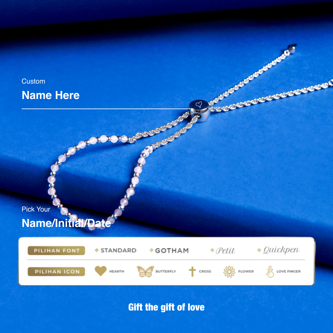 Aura Energy Custom Crystal Gemstone Bracelet/Gelang Batu Crystal