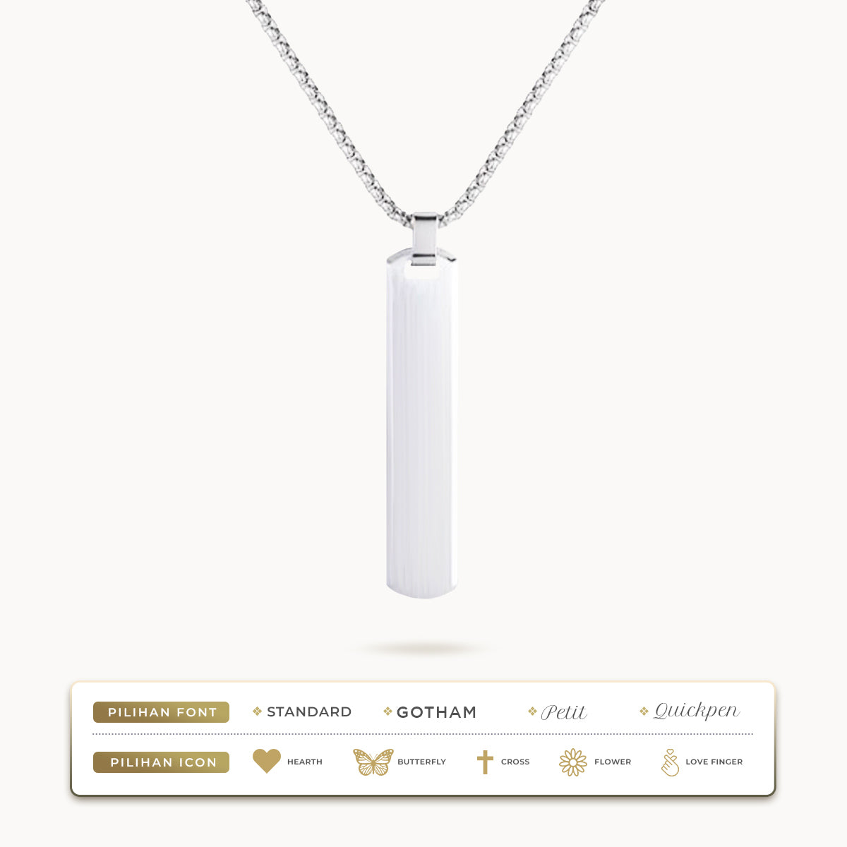 Kalung Pria Ken Liontin 陆军狗牌