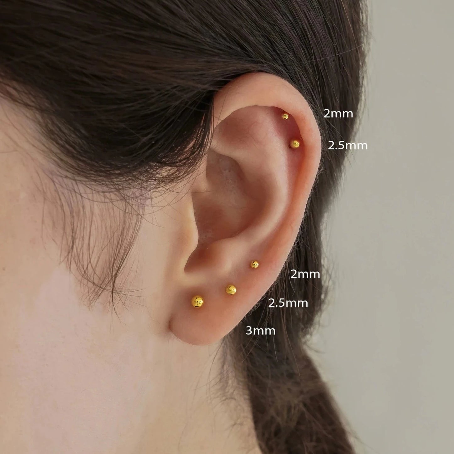 Dainty Ball Stud Earrings
