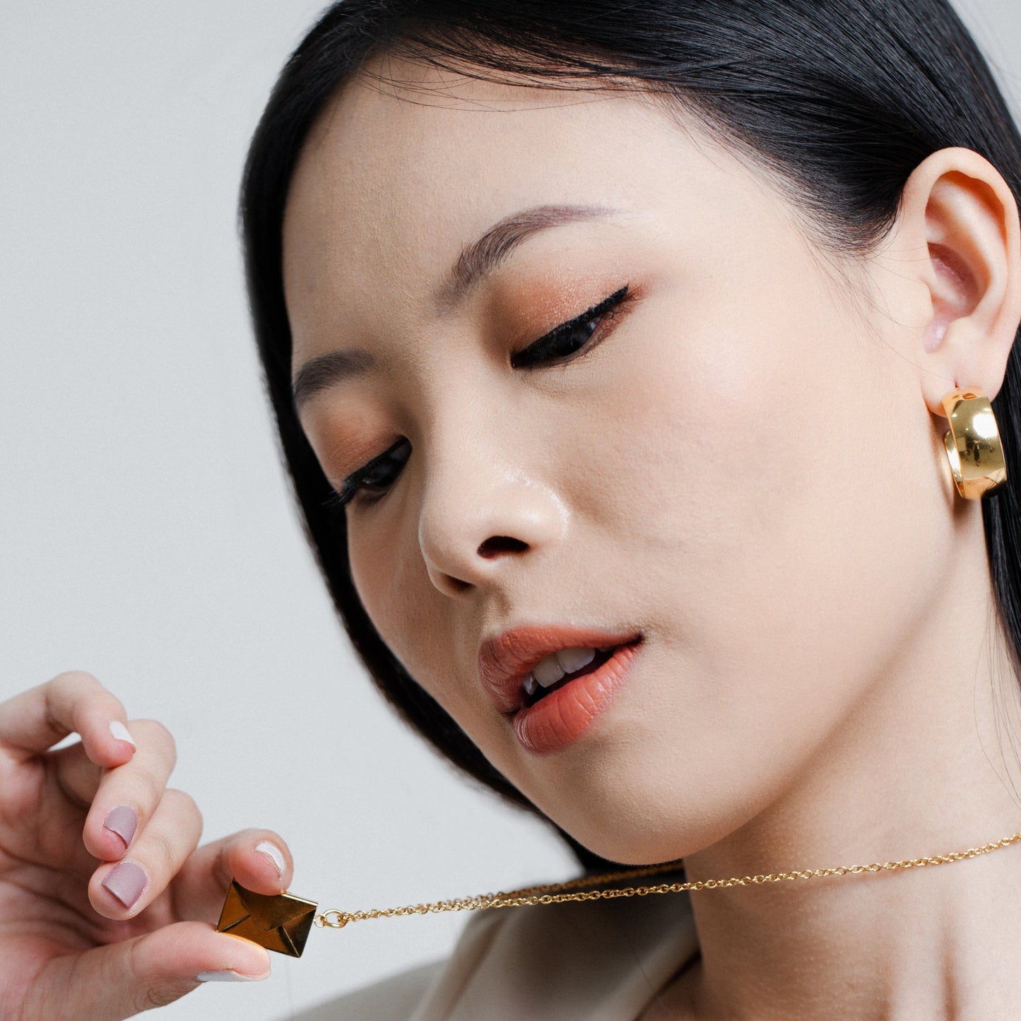 Meline 粗耳环耳钉