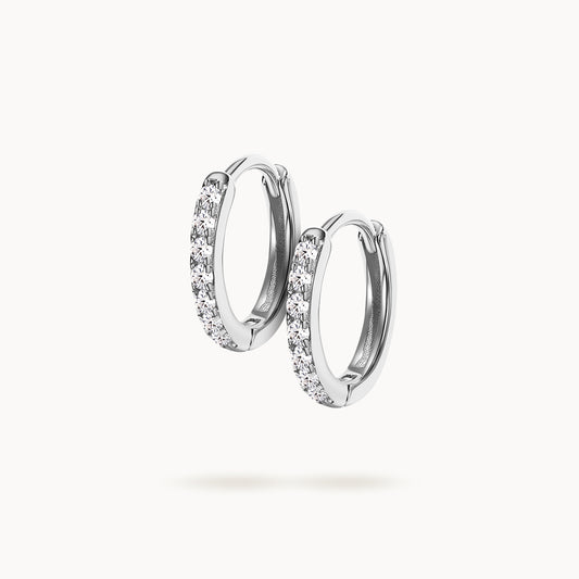Orbit Paved Hoop Earrings