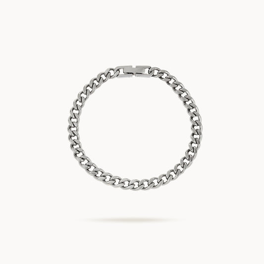 Gelang Rantai Curb James Titanium