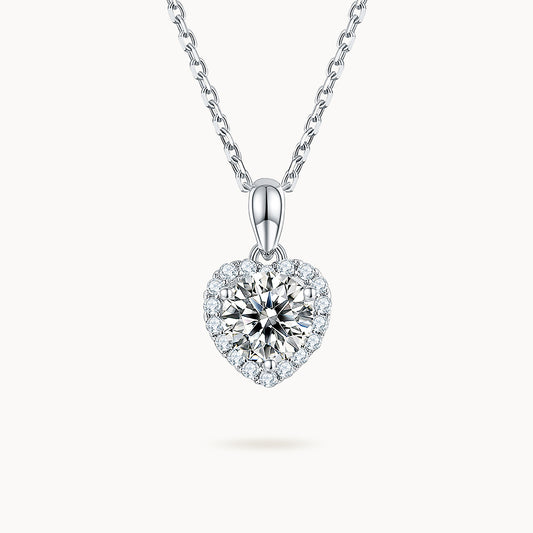 Kalung Berlian Moissanite Potong Hati Lisa