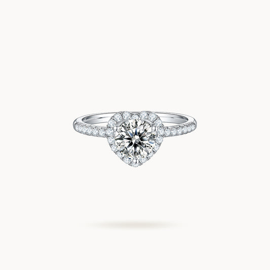 Cincin Berlian Moissanite Potong Hati Lisa