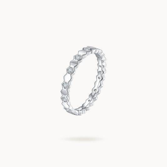 Cincin Berlian Moissanite Layla Honeycomb
