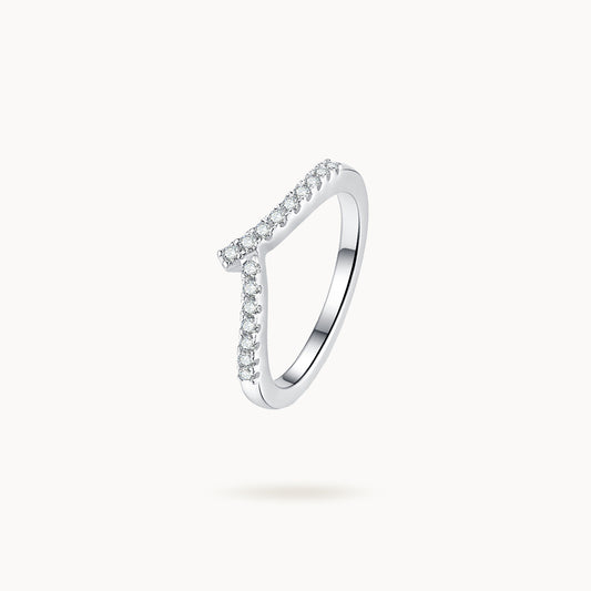 Cincin Wishbone Violette Moissanite