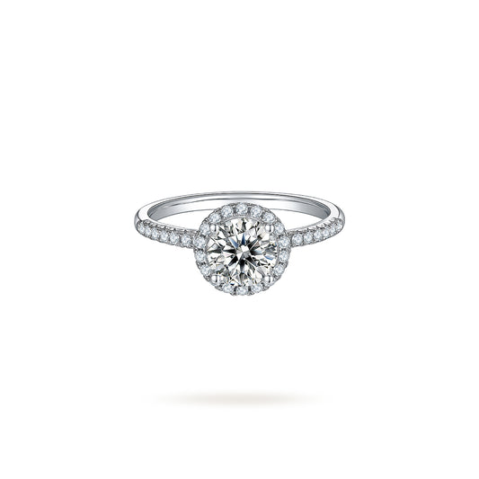 Cincin Berlian Moissanite Bundar Diana