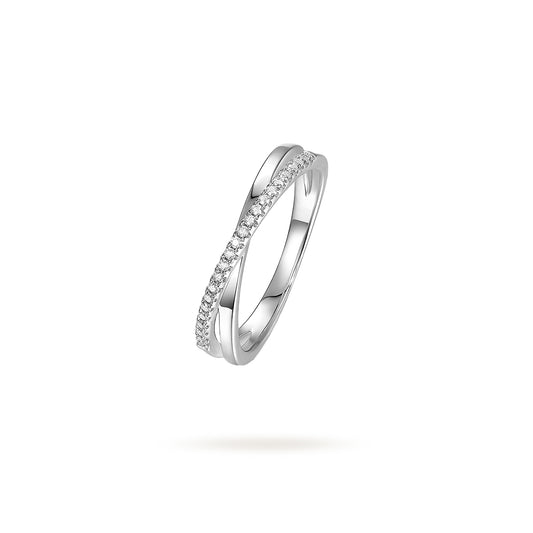 Embrace Crossover Moissanite Ring