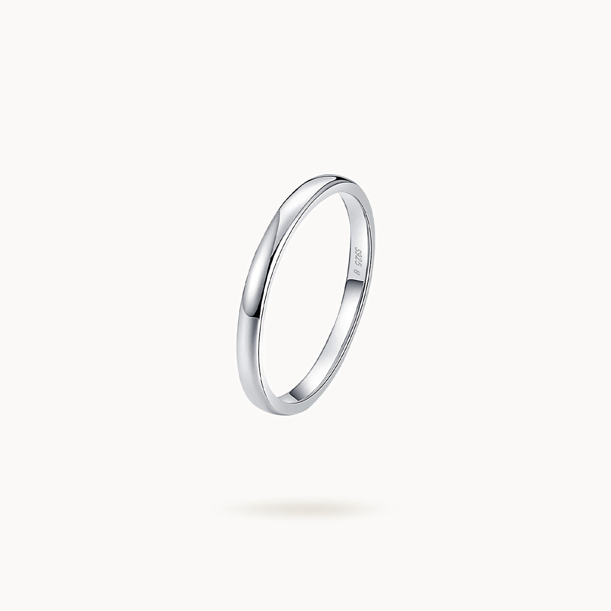 Thin Plain Sterling Silver Band Ring - Main Image