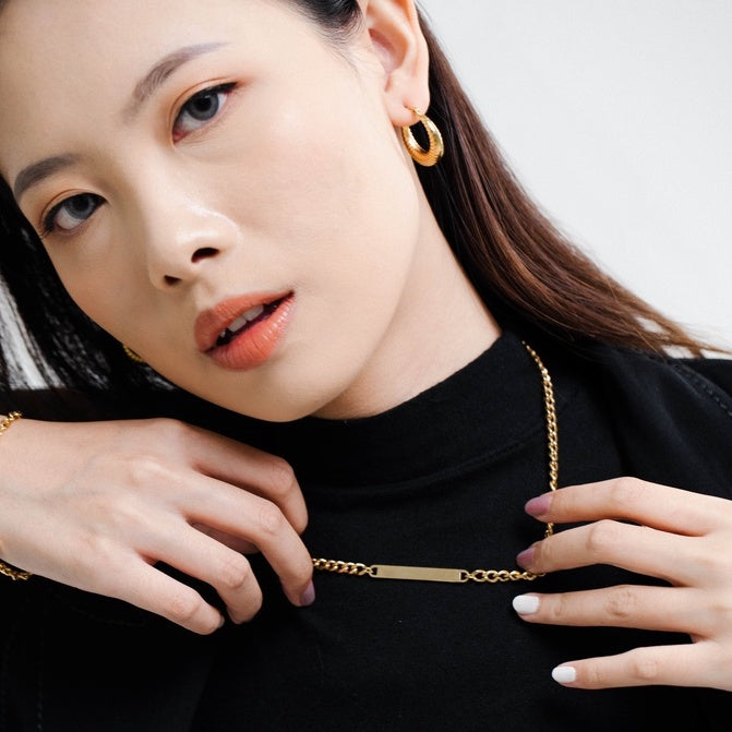 厚实 Casie 名字条链项链