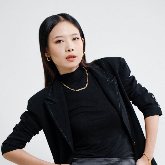 厚实 Casie 名字条链项链