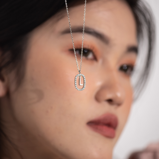 Kalung Huruf Alfabet (Sterling Silver)