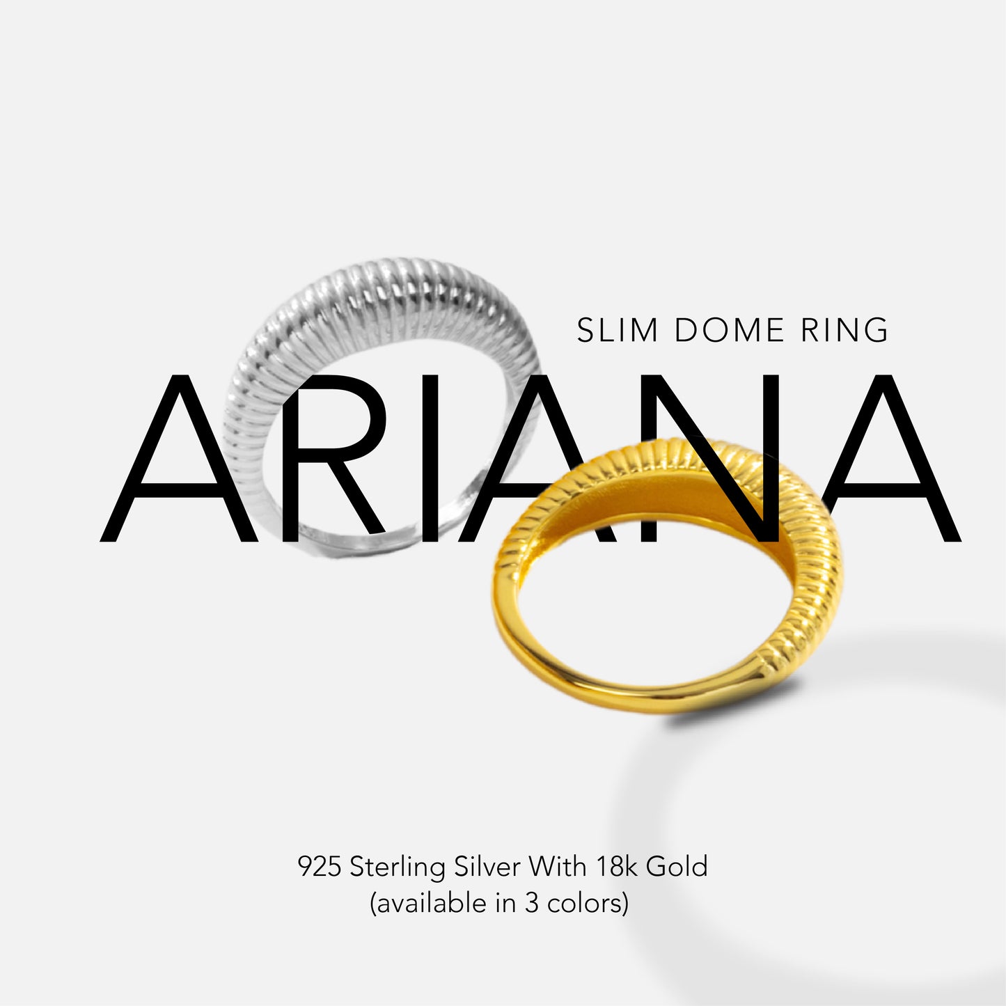 Ariana 纤薄圆顶戒指