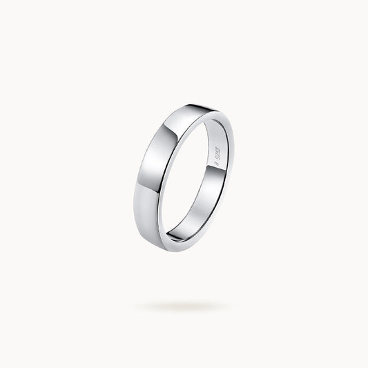 Cincin Perak Pita Tebal