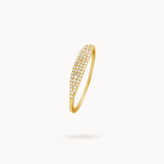 Julia Pave Slim Signet ring