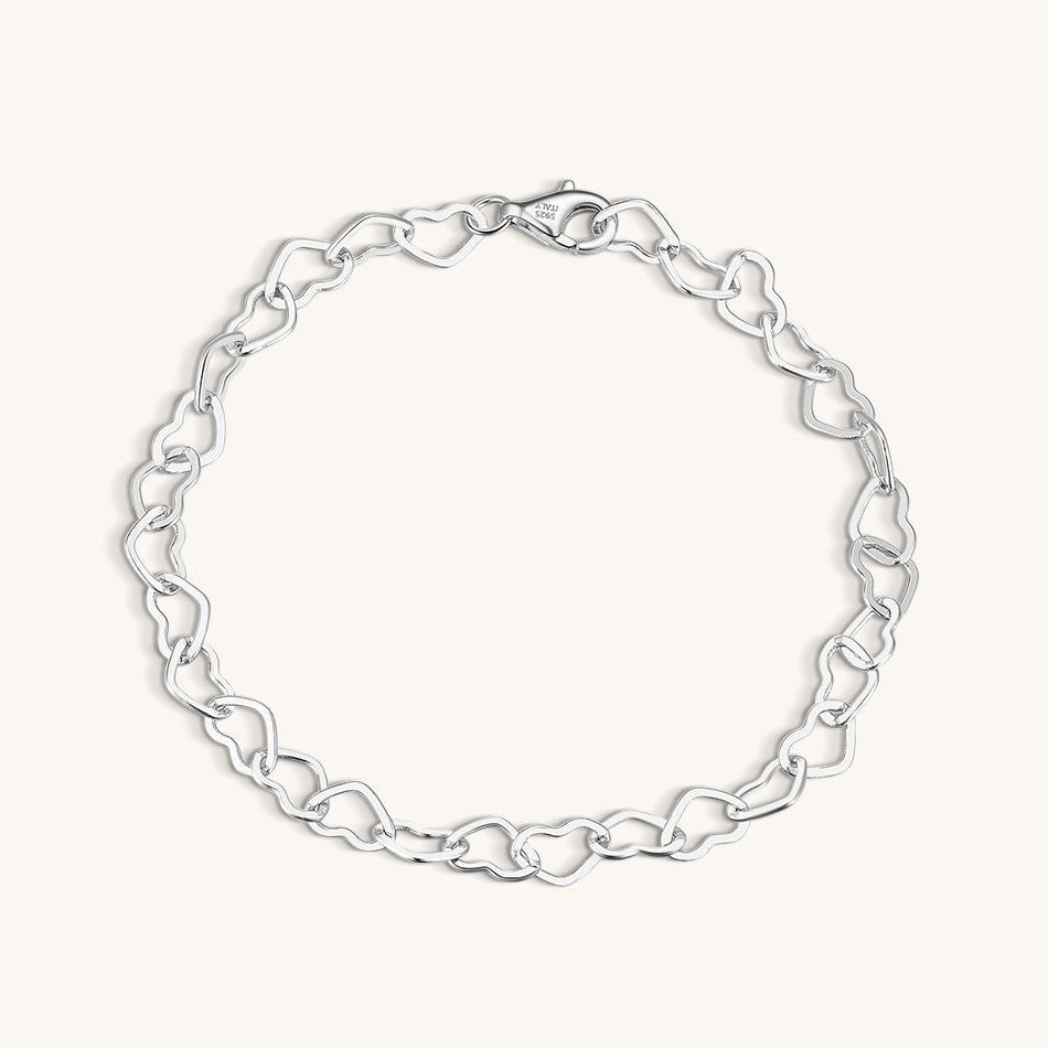 Cassandra Heart Link Chain Bracelet