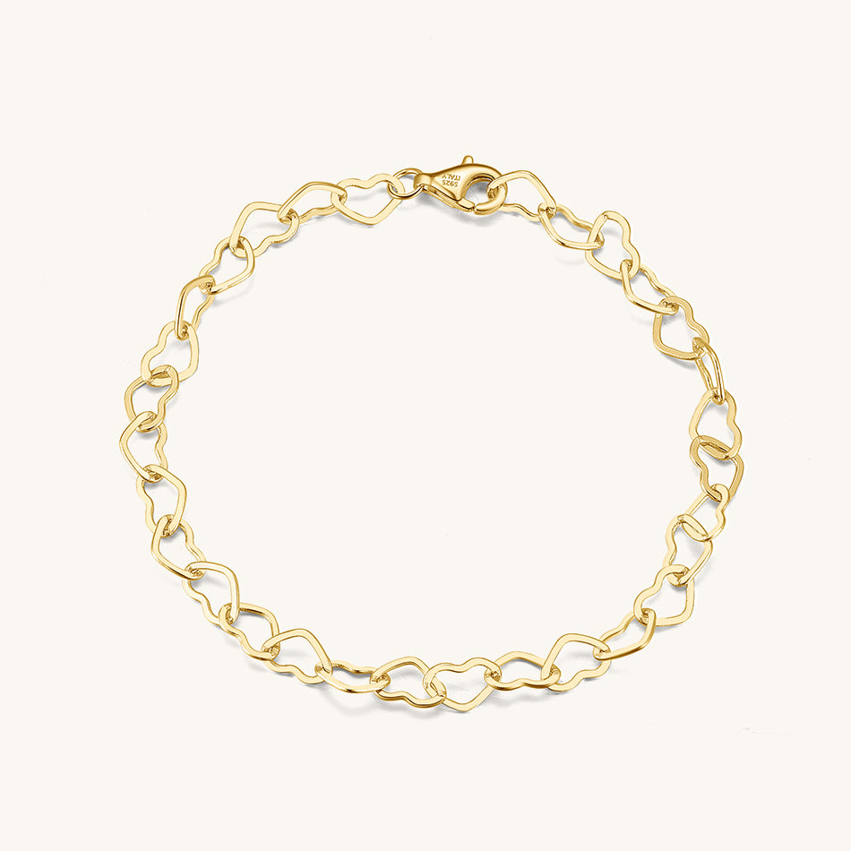 Cassandra Heart Link Chain Bracelet